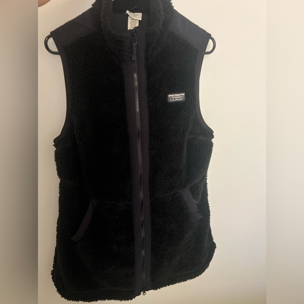 LL Bean Long Sherpa Vest